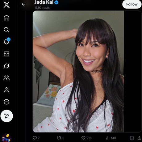 Jada Kai – Twitter Porn Account with Exclusive Content and Daily Updates